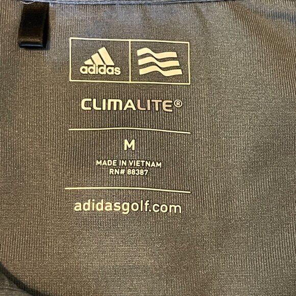 Adidas Golf Climalite Polo Shirt M Gray Short Sleeve Button-Up - Picture 4 of 11